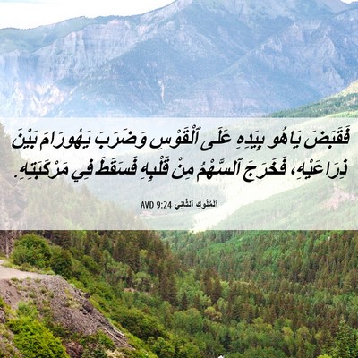 Picture 06 - اَلْمُلُوكِ ٱلثَّانِي 9:24 AVD - فَقَبَضَ يَاهُو بِيَدِهِ - Bible Verse Picture