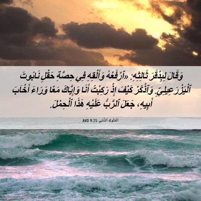 Picture 06 - اَلْمُلُوكِ ٱلثَّانِي 9:25 AVD - وَقَالَ لِبِدْقَرَ - Bible Verse Picture