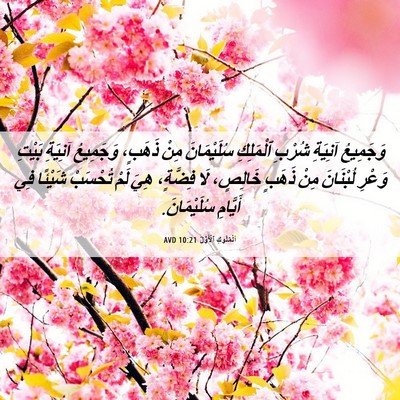 Picture 06 - اَلْمُلُوكِ ٱلْأَوَّلُ 10:21 AVD - وَجَمِيعُ آنِيَةِ شُرْبِ - Bible Verse Picture
