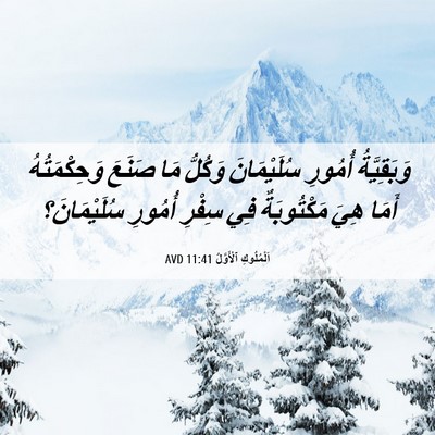 Picture 06 - اَلْمُلُوكِ ٱلْأَوَّلُ 11:41 AVD - وَبَقِيَّةُ أُمُورِ - Bible Verse Picture