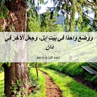 Picture 06 - اَلْمُلُوكِ ٱلْأَوَّلُ 12:29 AVD - وَوَضَعَ وَاحِدًا فِي - Bible Verse Picture