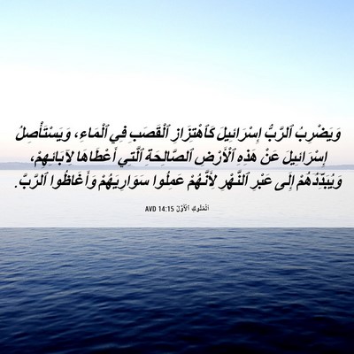 Picture 06 - اَلْمُلُوكِ ٱلْأَوَّلُ 14:15 AVD - وَيَضْرِبُ ٱلرَّبُّ - Bible Verse Picture