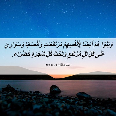 Picture 06 - اَلْمُلُوكِ ٱلْأَوَّلُ 14:23 AVD - وَبَنَوْا هُمْ أَيْضًا - Bible Verse Picture