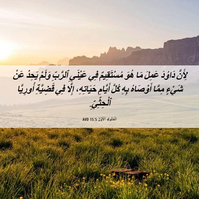 Picture 06 - اَلْمُلُوكِ ٱلْأَوَّلُ 15:5 AVD - لِأَنَّ دَاوُدَ عَمِلَ مَا - Bible Verse Picture