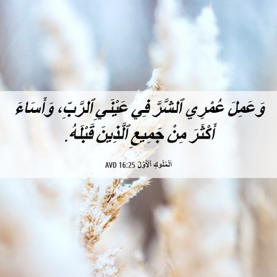 Picture 06 - اَلْمُلُوكِ ٱلْأَوَّلُ 16:25 AVD - وَعَمِلَ عُمْرِي ٱلشَّرَّ - Bible Verse Picture