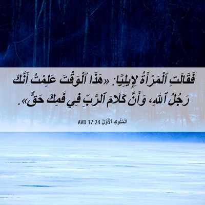 Picture 06 - اَلْمُلُوكِ ٱلْأَوَّلُ 17:24 AVD - فَقَالَتِ ٱلْمَرْأَةُ - Bible Verse Picture
