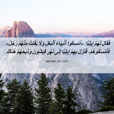 Picture 06 - اَلْمُلُوكِ ٱلْأَوَّلُ 18:40 AVD - فَقَالَ لَهُمْ إِيلِيَّا: - Bible Verse Picture