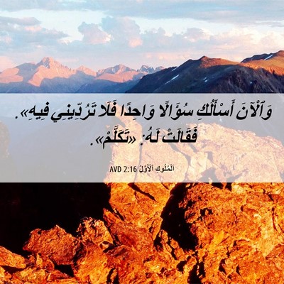 Picture 06 - اَلْمُلُوكِ ٱلْأَوَّلُ 2:16 AVD - وَٱلْآنَ أَسْأَلُكِ - Bible Verse Picture