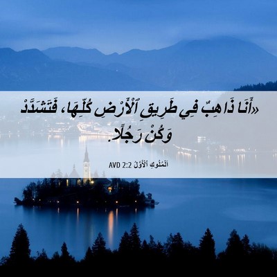 Picture 06 - اَلْمُلُوكِ ٱلْأَوَّلُ 2:2 AVD - «أَنَا ذَاهِبٌ فِي طَرِيقِ - Bible Verse Picture