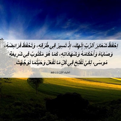 Picture 06 - اَلْمُلُوكِ ٱلْأَوَّلُ 2:3 AVD - اِحْفَظْ شَعَائِرَ - Bible Verse Picture