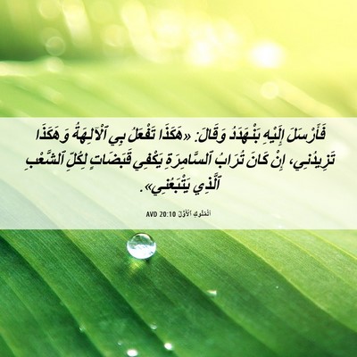 Picture 06 - اَلْمُلُوكِ ٱلْأَوَّلُ 20:10 AVD - فَأَرْسَلَ إِلَيْهِ - Bible Verse Picture