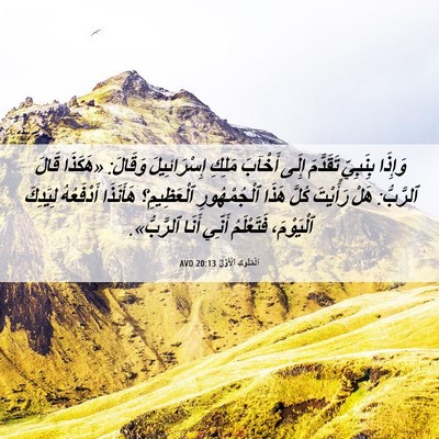 Picture 06 - اَلْمُلُوكِ ٱلْأَوَّلُ 20:13 AVD - وَإِذَا بِنَبِيٍّ - Bible Verse Picture