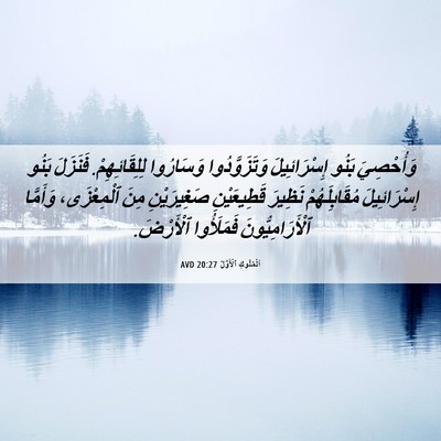 Picture 06 - اَلْمُلُوكِ ٱلْأَوَّلُ 20:27 AVD - وَأُحْصِيَ بَنُو - Bible Verse Picture