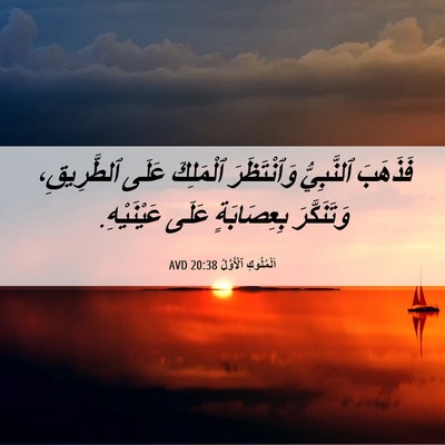 Picture 06 - اَلْمُلُوكِ ٱلْأَوَّلُ 20:38 AVD - فَذَهَبَ ٱلنَّبِيُّ - Bible Verse Picture