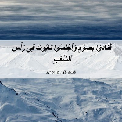 Picture 06 - اَلْمُلُوكِ ٱلْأَوَّلُ 21:12 AVD - فَنَادَوْا بِصَوْمٍ - Bible Verse Picture