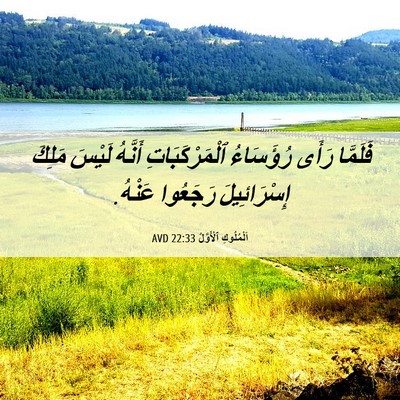 Picture 06 - اَلْمُلُوكِ ٱلْأَوَّلُ 22:33 AVD - فَلَمَّا رَأَى رُؤَسَاءُ - Bible Verse Picture
