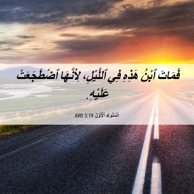 Picture 06 - اَلْمُلُوكِ ٱلْأَوَّلُ 3:19 AVD - فَمَاتَ ٱبْنُ هَذِهِ فِي - Bible Verse Picture