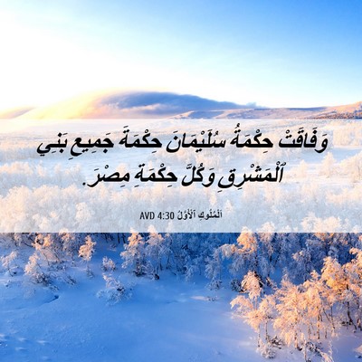 Picture 06 - اَلْمُلُوكِ ٱلْأَوَّلُ 4:30 AVD - وَفَاقَتْ حِكْمَةُ - Bible Verse Picture