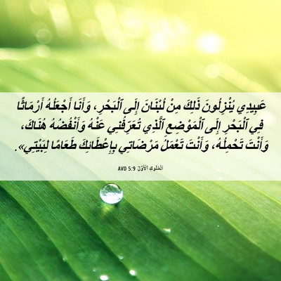 Picture 06 - اَلْمُلُوكِ ٱلْأَوَّلُ 5:9 AVD - عَبِيدِي يُنْزِلُونَ - Bible Verse Picture