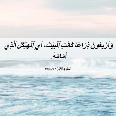 Picture 06 - اَلْمُلُوكِ ٱلْأَوَّلُ 6:17 AVD - وَأَرْبَعُونَ ذِرَاعًا - Bible Verse Picture