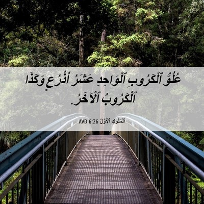Picture 06 - اَلْمُلُوكِ ٱلْأَوَّلُ 6:26 AVD - عُلُوُّ ٱلْكَرُوبِ - Bible Verse Picture