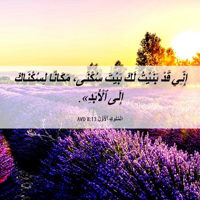 Picture 06 - اَلْمُلُوكِ ٱلْأَوَّلُ 8:13 AVD - إِنِّي قَدْ بَنَيْتُ لَكَ - Bible Verse Picture