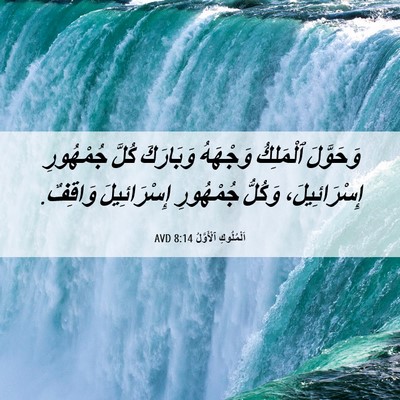 Picture 06 - اَلْمُلُوكِ ٱلْأَوَّلُ 8:14 AVD - وَحَوَّلَ ٱلْمَلِكُ - Bible Verse Picture