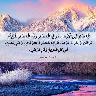 Picture 06 - اَلْمُلُوكِ ٱلْأَوَّلُ 8:37 AVD - إِذَا صَارَ فِي ٱلْأَرْضِ - Bible Verse Picture