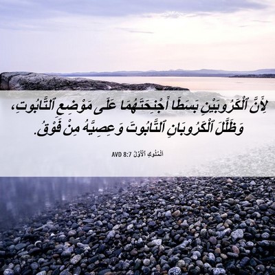 Picture 06 - اَلْمُلُوكِ ٱلْأَوَّلُ 8:7 AVD - لِأَنَّ ٱلْكَرُوبَيْنِ - Bible Verse Picture