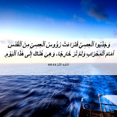Picture 06 - اَلْمُلُوكِ ٱلْأَوَّلُ 8:8 AVD - وَجَذَبُوا ٱلْعِصِيَّ - Bible Verse Picture
