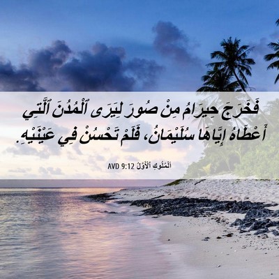 Picture 06 - اَلْمُلُوكِ ٱلْأَوَّلُ 9:12 AVD - فَخَرَجَ حِيرَامُ مِنْ - Bible Verse Picture