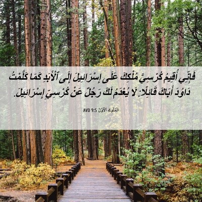 Picture 06 - اَلْمُلُوكِ ٱلْأَوَّلُ 9:5 AVD - فَإِنِّي أُقِيمُ - Bible Verse Picture