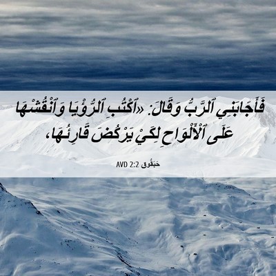 Picture 06 - حَبَقُّوق 2:2 AVD - فَأَجَابَنِي ٱلرَّبُّ - Bible Verse Picture