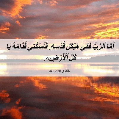 Picture 06 - حَبَقُّوق 2:20 AVD - أَمَّا ٱلرَّبُّ فَفِي - Bible Verse Picture