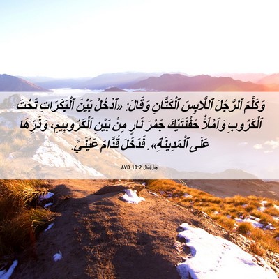 Picture 06 - حِزْقِيَال 10:2 AVD - وَكَلَّمَ ٱلرَّجُلَ - Bible Verse Picture