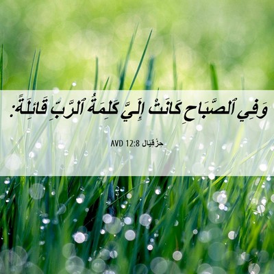Picture 06 - حِزْقِيَال 12:8 AVD - وَفِي ٱلصَّبَاحِ كَانَتْ - Bible Verse Picture
