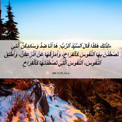 Picture 06 - حِزْقِيَال 13:20 AVD - «لِذَلِكَ هَكَذَا قَالَ - Bible Verse Picture