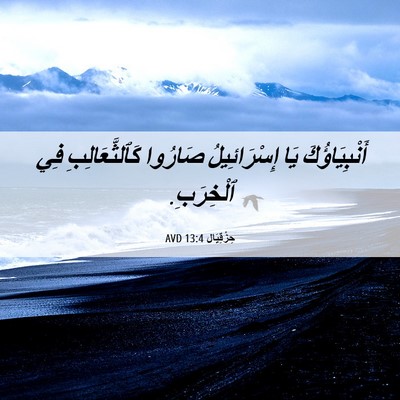Picture 06 - حِزْقِيَال 13:4 AVD - أَنْبِيَاؤُكَ يَا - Bible Verse Picture