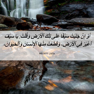 Picture 06 - حِزْقِيَال 14:17 AVD - أَوْ إِنْ جَلَبْتُ سَيْفًا - Bible Verse Picture