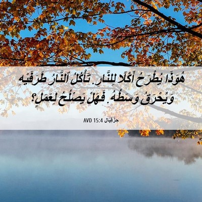 Picture 06 - حِزْقِيَال 15:4 AVD - هُوَذَا يُطْرَحُ أَكْلًا - Bible Verse Picture