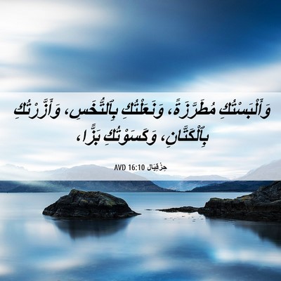 Picture 06 - حِزْقِيَال 16:10 AVD - وَأَلْبَسْتُكِ - Bible Verse Picture