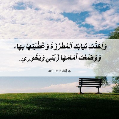 Picture 06 - حِزْقِيَال 16:18 AVD - وَأَخَذْتِ ثِيَابَكِ - Bible Verse Picture