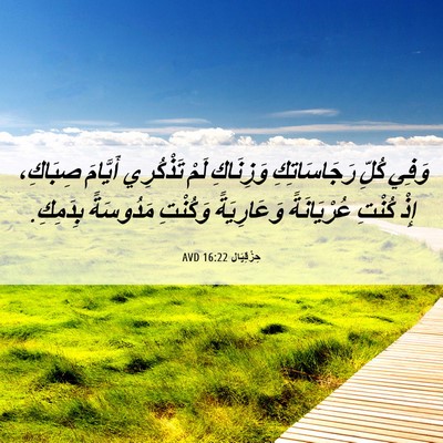 Picture 06 - حِزْقِيَال 16:22 AVD - وَفِي كُلِّ رَجَاسَاتِكِ - Bible Verse Picture