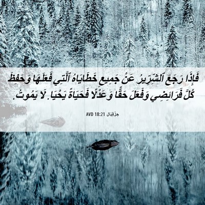Picture 06 - حِزْقِيَال 18:21 AVD - فَإِذَا رَجَعَ - Bible Verse Picture