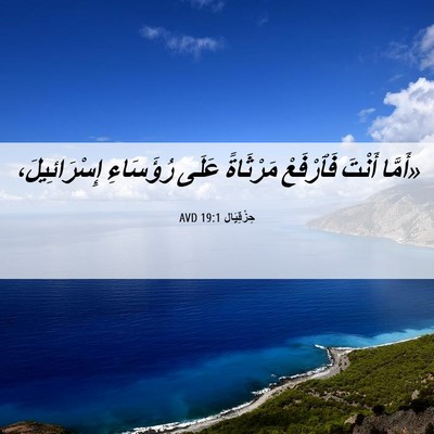Picture 06 - حِزْقِيَال 19:1 AVD - «أَمَّا أَنْتَ فَٱرْفَعْ - Bible Verse Picture