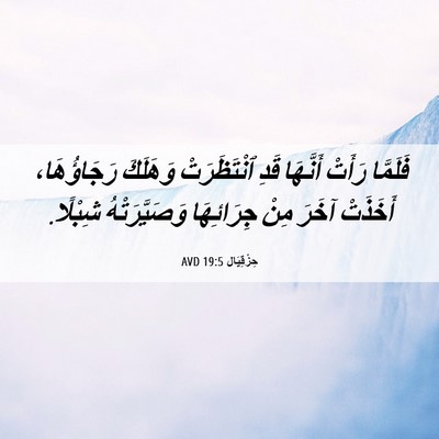 Picture 06 - حِزْقِيَال 19:5 AVD - فَلَمَّا رَأَتْ أَنَّهَا - Bible Verse Picture