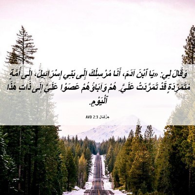 Picture 06 - حِزْقِيَال 2:3 AVD - وَقَالَ لِي: «يَا ٱبْنَ - Bible Verse Picture