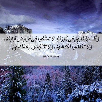 Picture 06 - حِزْقِيَال 20:18 AVD - وَقُلْتُ لِأَبْنَائِهِمْ - Bible Verse Picture