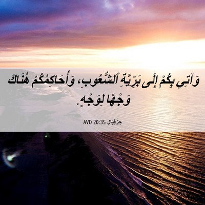 Picture 06 - حِزْقِيَال 20:35 AVD - وَآتِي بِكُمْ إِلَى - Bible Verse Picture