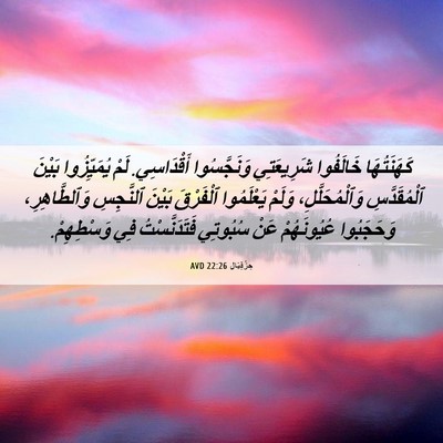 Picture 06 - حِزْقِيَال 22:26 AVD - كَهَنَتُهَا خَالَفُوا - Bible Verse Picture